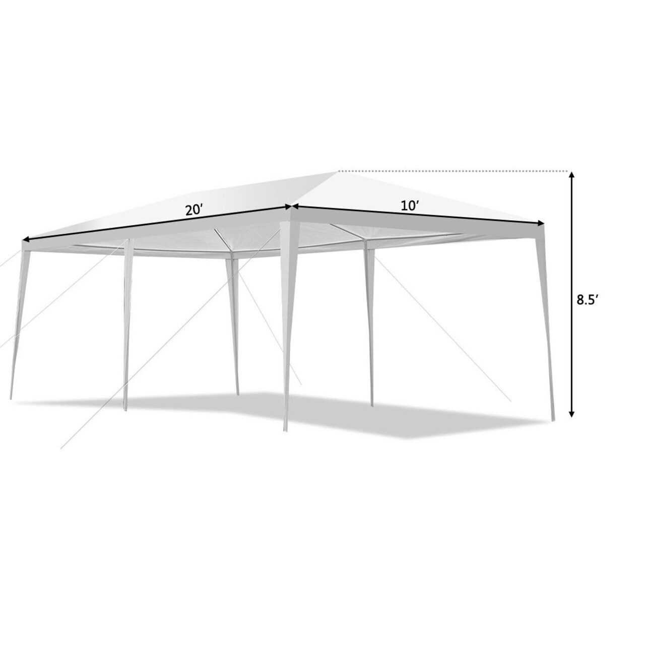 Heavy Duty Outdoor 10x20 ft Canopy Tent for Garden and Patio Events